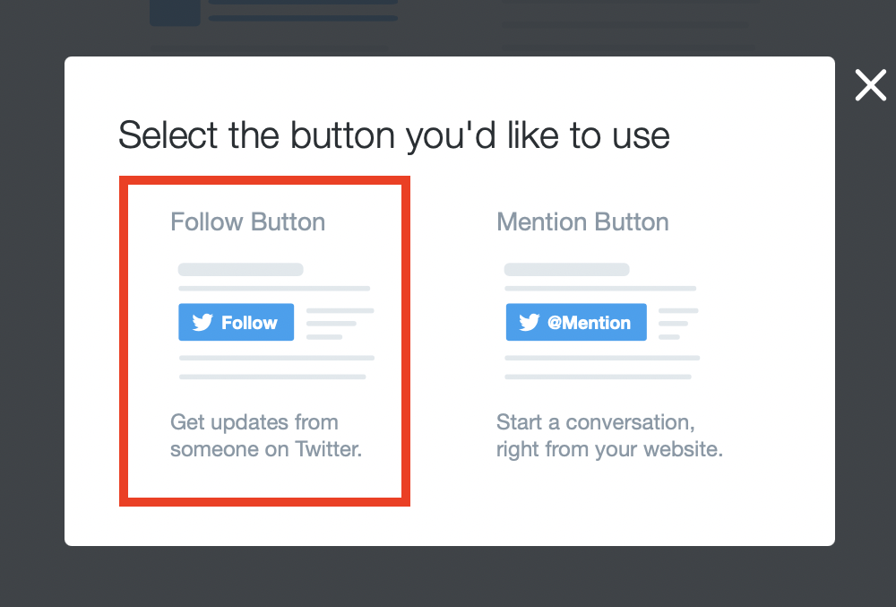 Select the button you`d like to use