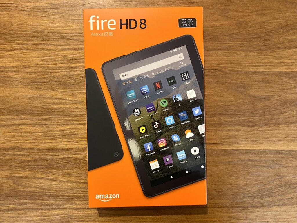 FireHD8パッケージ前面